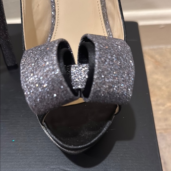 Enzo Angiolini Black and Silver Platform Heels EUC - Picture 5 of 8